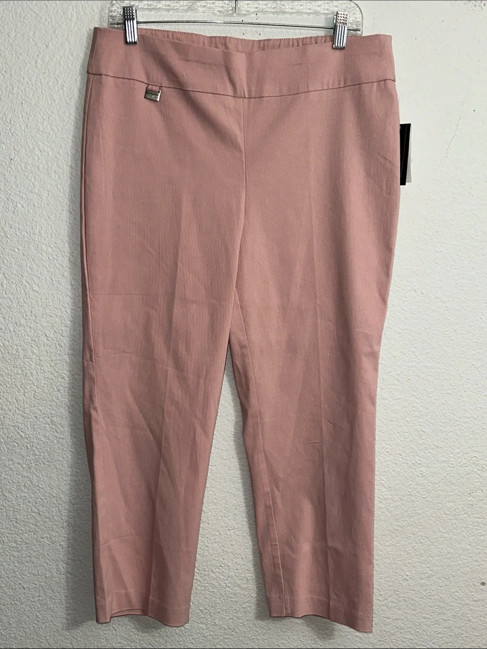 NEW Premise Tummy Control Bengaline Pant Light Pink Stretchy Work Womens Large